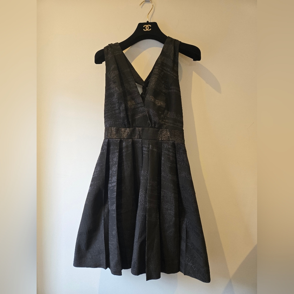 Nicole Miller Black and Gold Dress